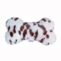 Mansbestfriend Plush Bone Dog Toy Snow Leopard One Size MA938059